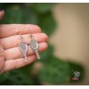 Серьги "Зеркало винтажное мини". Цвет серебро